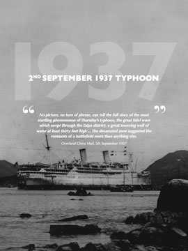 Typhoon of 1937 - A History of Hong Kong Typhoons by Michael J. Jones 
