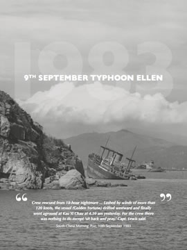 Typhoon Ellen of 1983 - A History of Hong Kong Typhoons by Michael J. Jones 